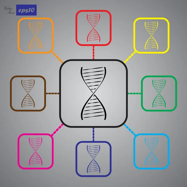 Dna ikony wektorowe — Wektor stockowy