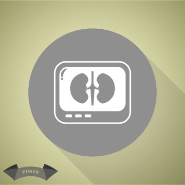 Böbrek röntgeni. simge.