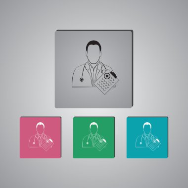 Doktor tıbbi not defteri simgesi