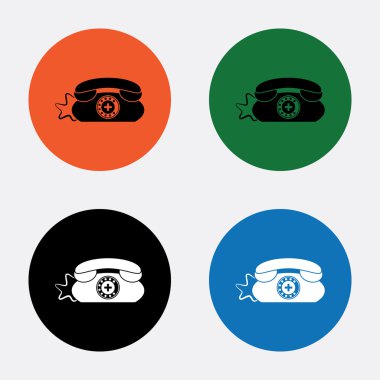 Kliniği telefon vektör simgesi. 