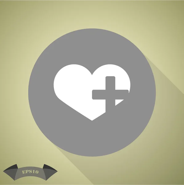 Піктограма хрестика серця — стоковий вектор