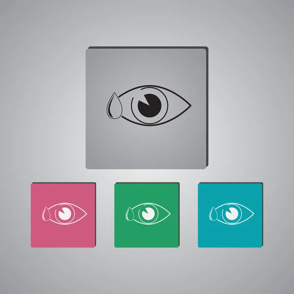 Icono de caída ocular — Vector de stock