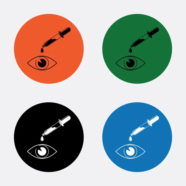 Icono de caída ocular — Archivo Imágenes Vectoriales