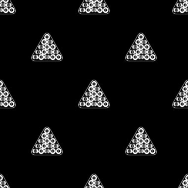 Bilardo topları üçgen - izole vektör simgesi