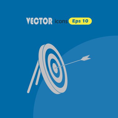 Ok ile hedef. Vektör simgesi