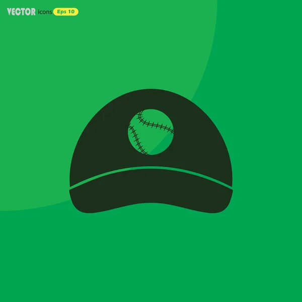 Baseballpet - Vector icon geïsoleerd — Stockvector