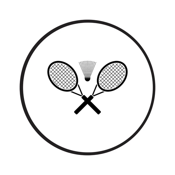 Icônes vectorielles de badminton. Style plat — Image vectorielle