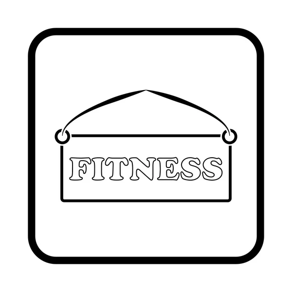 Fitness plaka vektör simgesi — Stok Vektör