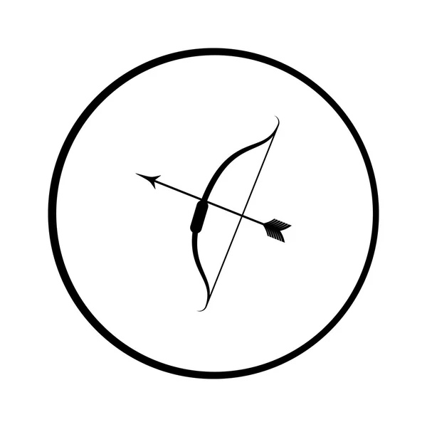 Bow arrow vector icon — Stock Vector