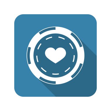 Casino çip vektör simgesi