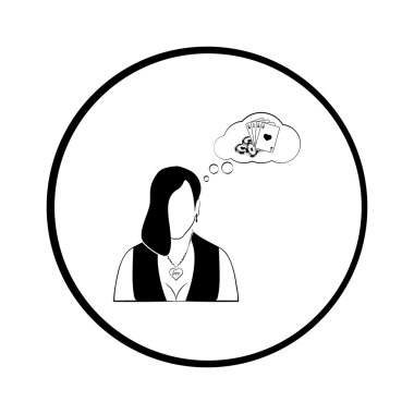 Düşünme, kumar kadın