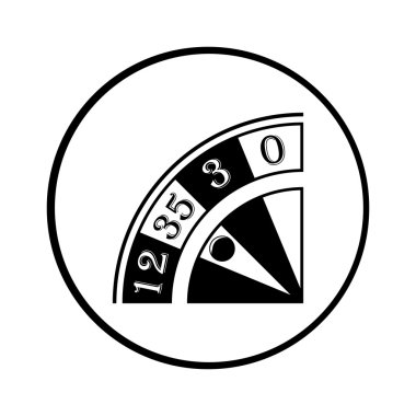 Vektör casino rulet simgesini