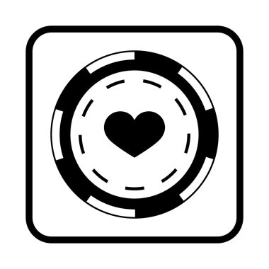 Casino çip vektör simgesi