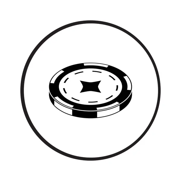 Casino chip vektor icon — Stock vektor