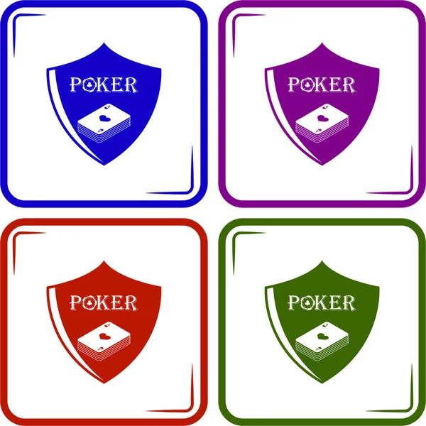 Значок вектора покера — стоковый вектор