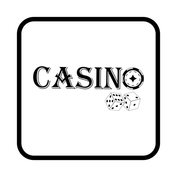 Casino sign. Vector icon — Stock Vector
