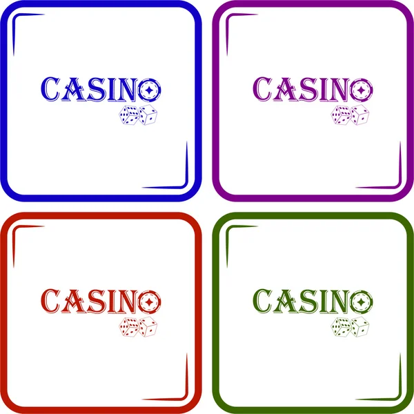 Casino-Zeichen. Vektorsymbol — Stockvektor