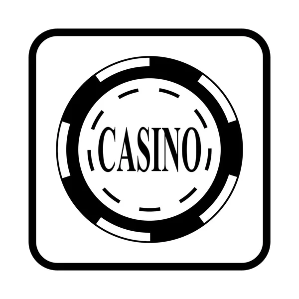 Casino chip vector icono — Vector de stock