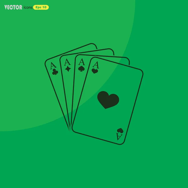 Speelkaarten vector pictogram — Stockvector