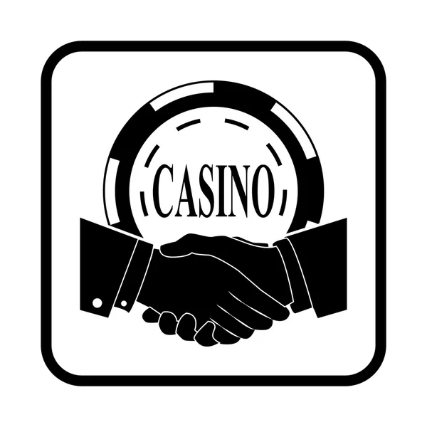 Casino výzva. Handshake vektorové ikony — Stockový vektor