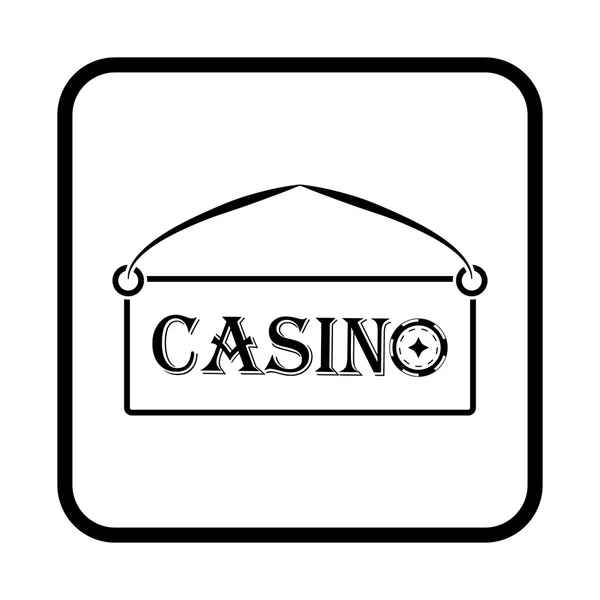 Placa de Casino vector icono — Vector de stock