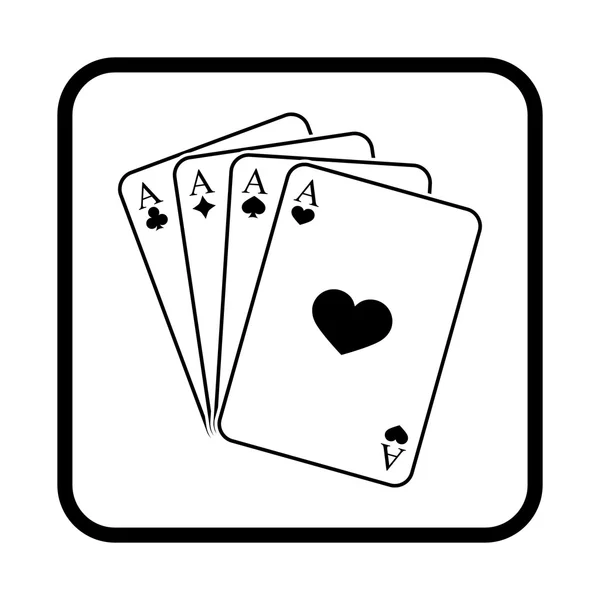 Playing cards vector icon — Stock Vector