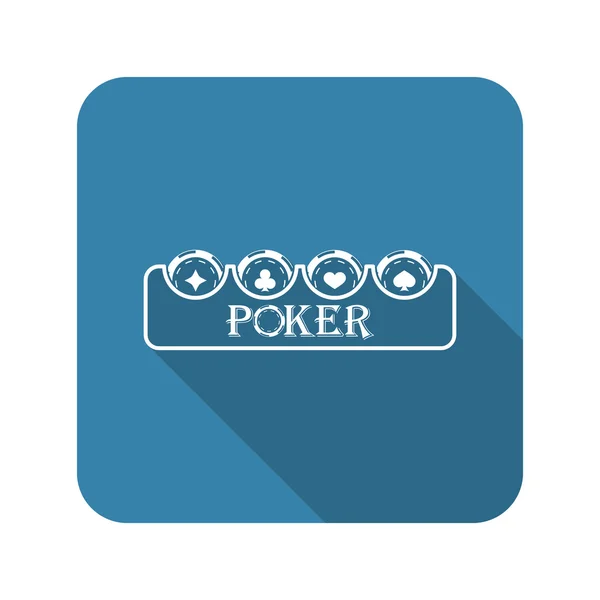 Poker chip vektor icon — Stock vektor
