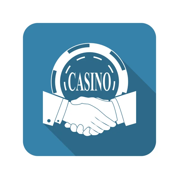 Desafío Casino. Handshake icono vector — Archivo Imágenes Vectoriales