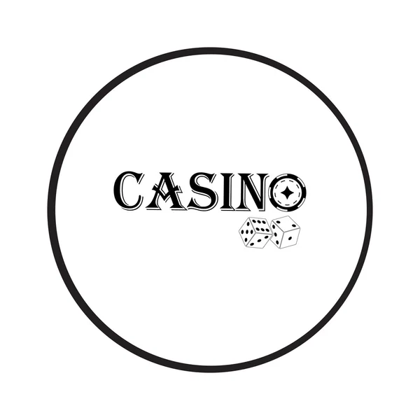 Signo del casino. Icono del vector — Archivo Imágenes Vectoriales