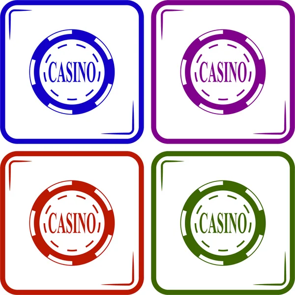 Ícone de vetor de chip Casino — Vetor de Stock