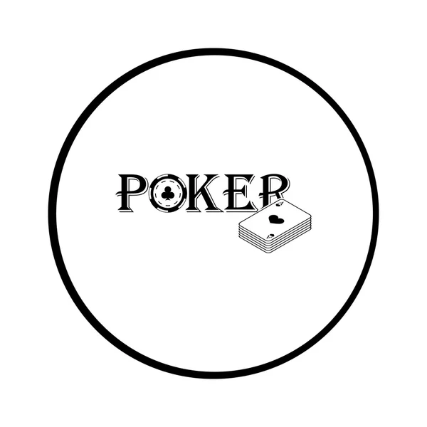 Casino, Poker vector icon — Stock Vector