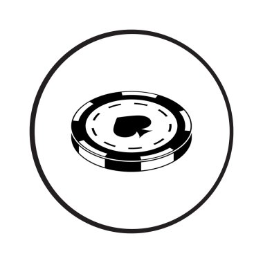 Casino çip vektör simgesi