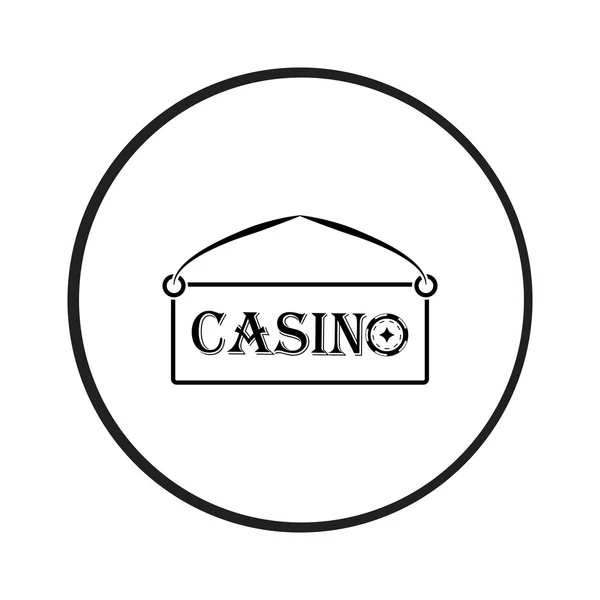 Ένα εικονίδιο με το σήμα Casino πλάκα διάνυσμα — Διανυσματικό Αρχείο