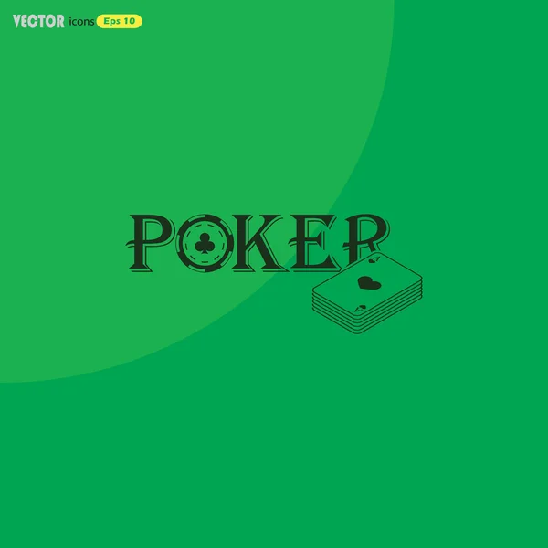 Καζίνο, πόκερ εικονίδιο του φορέα — Διανυσματικό Αρχείο