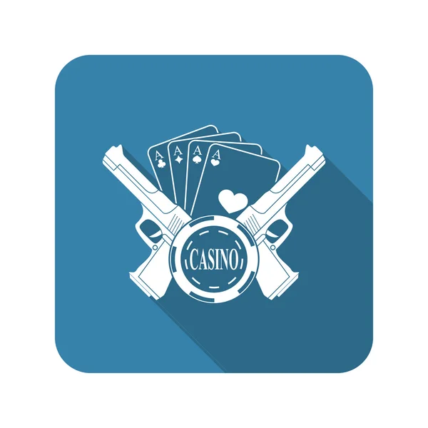 Icono del vector para el casino o el póker — Archivo Imágenes Vectoriales