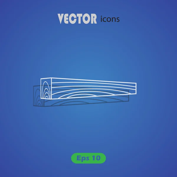 Icono de vector de madera para web y móvil — Vector de stock