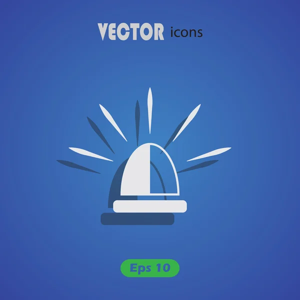 Sirena icono vector plano — Vector de stock