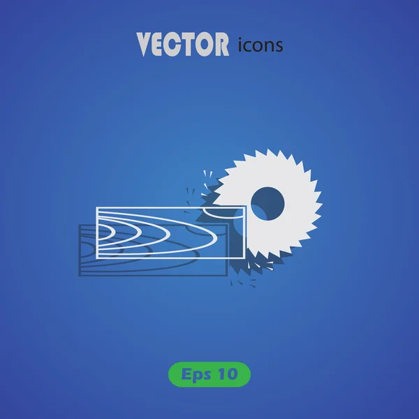 Icono de vector de banco de sierra eléctrica — Vector de stock