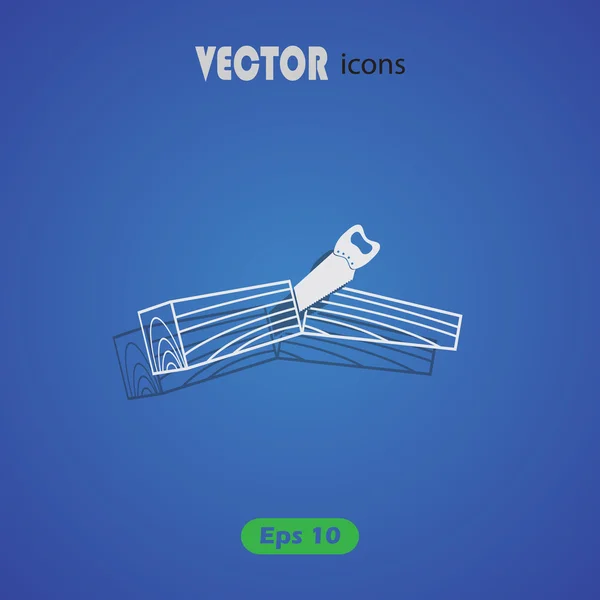 Icono de vector de madera para web y móvil — Vector de stock