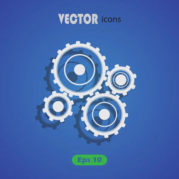Icono de vector de engranaje para web y móvil — Vector de stock