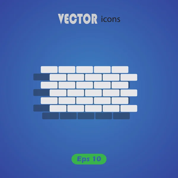 Ladrillo pared vector icono — Vector de stock