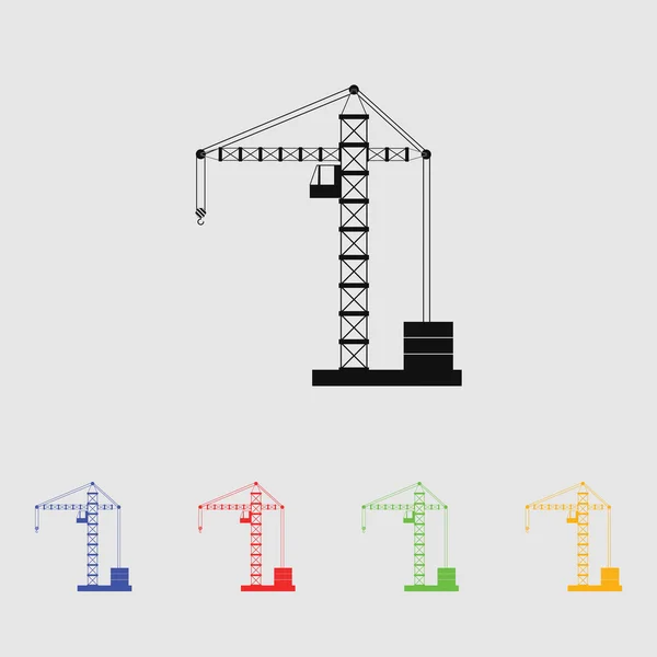 クレーンのベクター アイコンの建物 — ストックベクタ