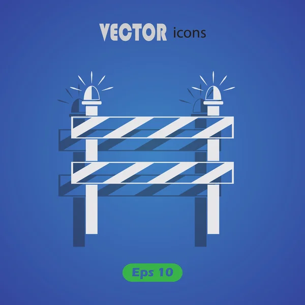 Construcción Roadblock vector icono — Vector de stock