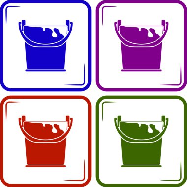 boya kovası vektör simgesi