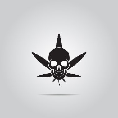 Esrar kafatası vektör simgesi