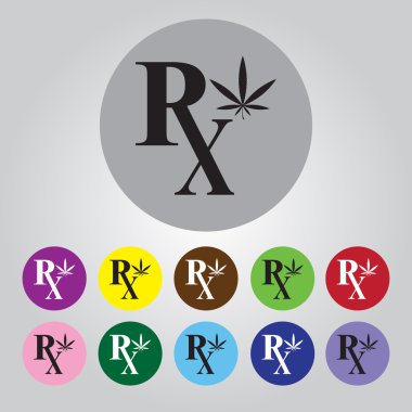 Tıbbi marihuana vektör simgesi