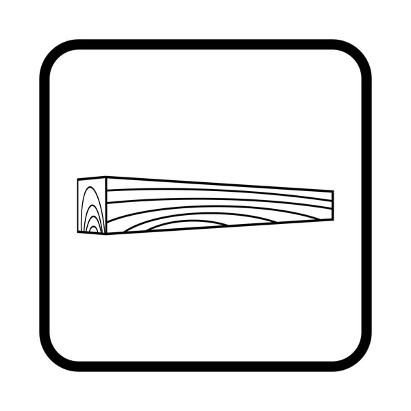 Icono de vector de madera para web y móvil — Vector de stock