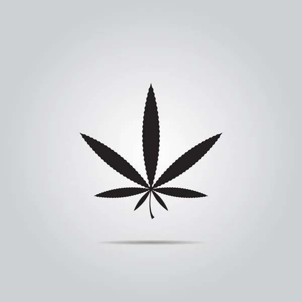 Marijuana leaf vector icon — Stock Vector