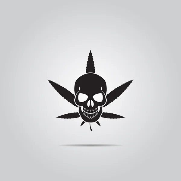 Cannabis Skull Vector icon — Stock Vector