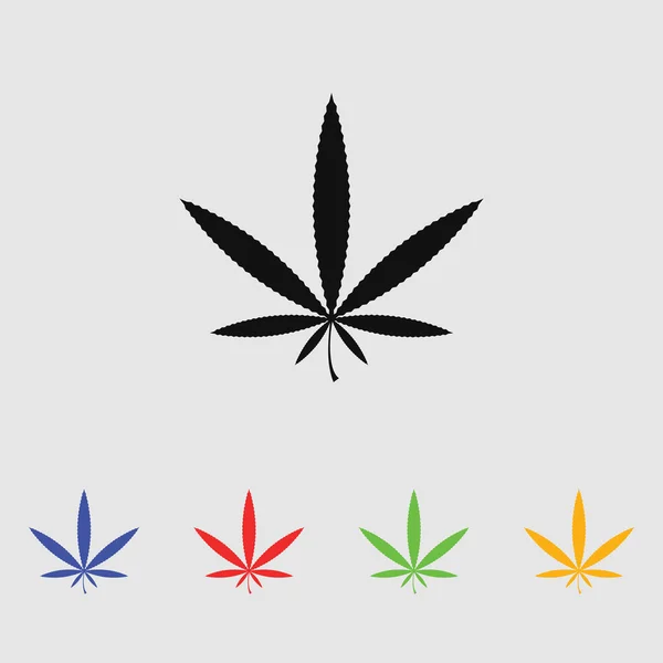 Marijuana leaf vector icon — Stock Vector